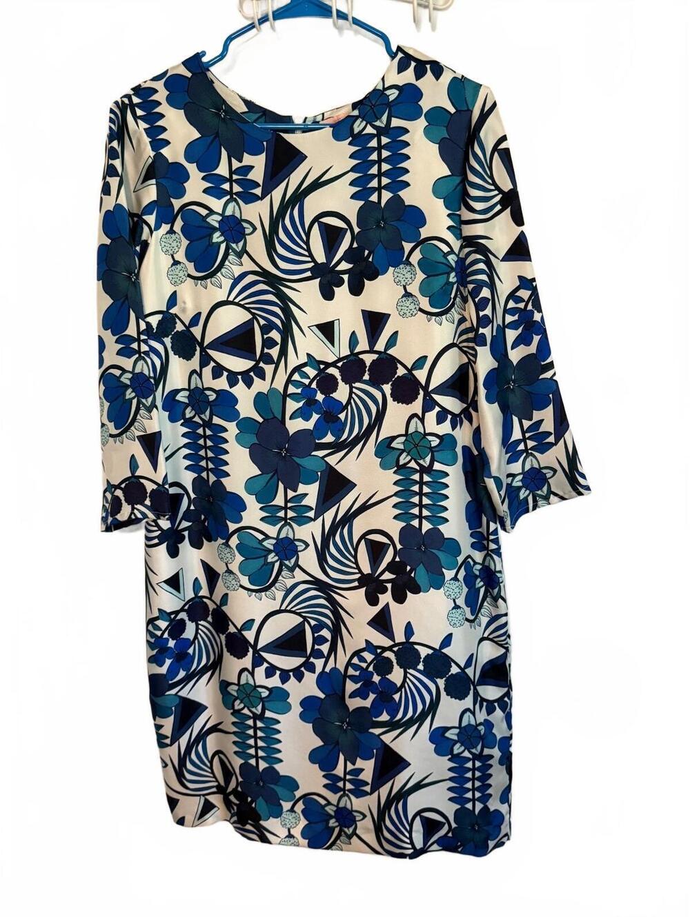 Vilagallo from Madrid, Spain Women's Silk Floral Print Dress Size 44